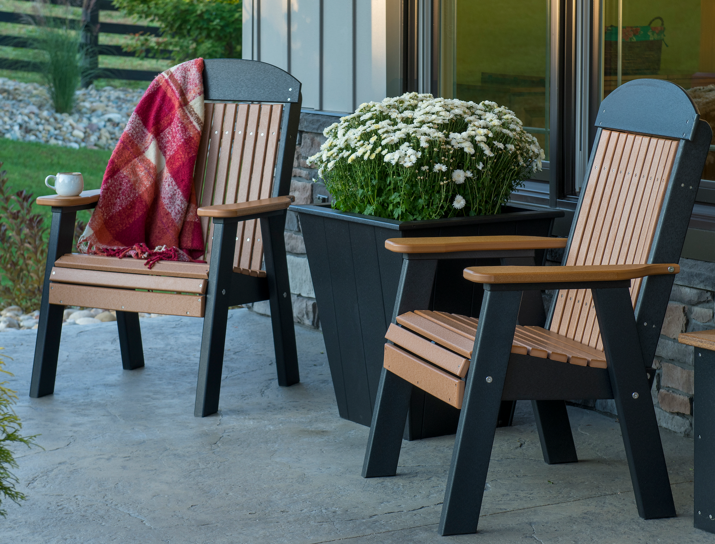 LuxCraft Classic Highback Recycled Plastic 2ft Chair  - LEAD TIME TO SHIP 7 BUSINESS DAYS OR LESS
