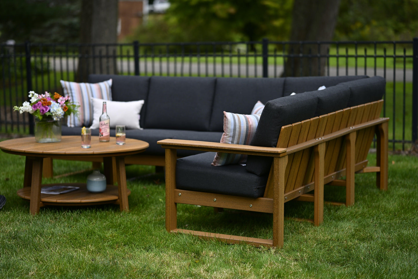 LuxCraft Recycled Plastic Lanai Deep Seating - Center Support - LEAD TIME TO SHIP 3 TO 4 WEEKS