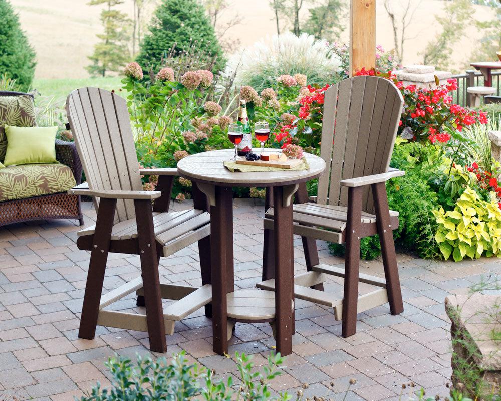 Leisure Lawns Amish Poly Fan-Back Balcony 3pc Set (BAR HEIGHT) - LEAD TIME TO SHIP 4 WEEKS