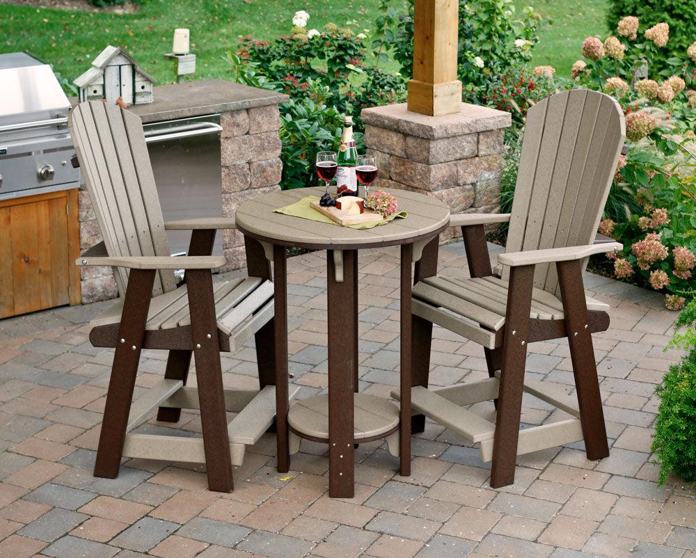 Leisure Lawns Amish Poly Fan-Back Balcony 3pc Set (BAR HEIGHT) - LEAD TIME TO SHIP 4 WEEKS