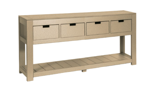 Leisure Lawns Amish Made Sofa Table 4 Drawer Model #184 - LEAD TIME TO SHIP 6 WEEKS OR LESS