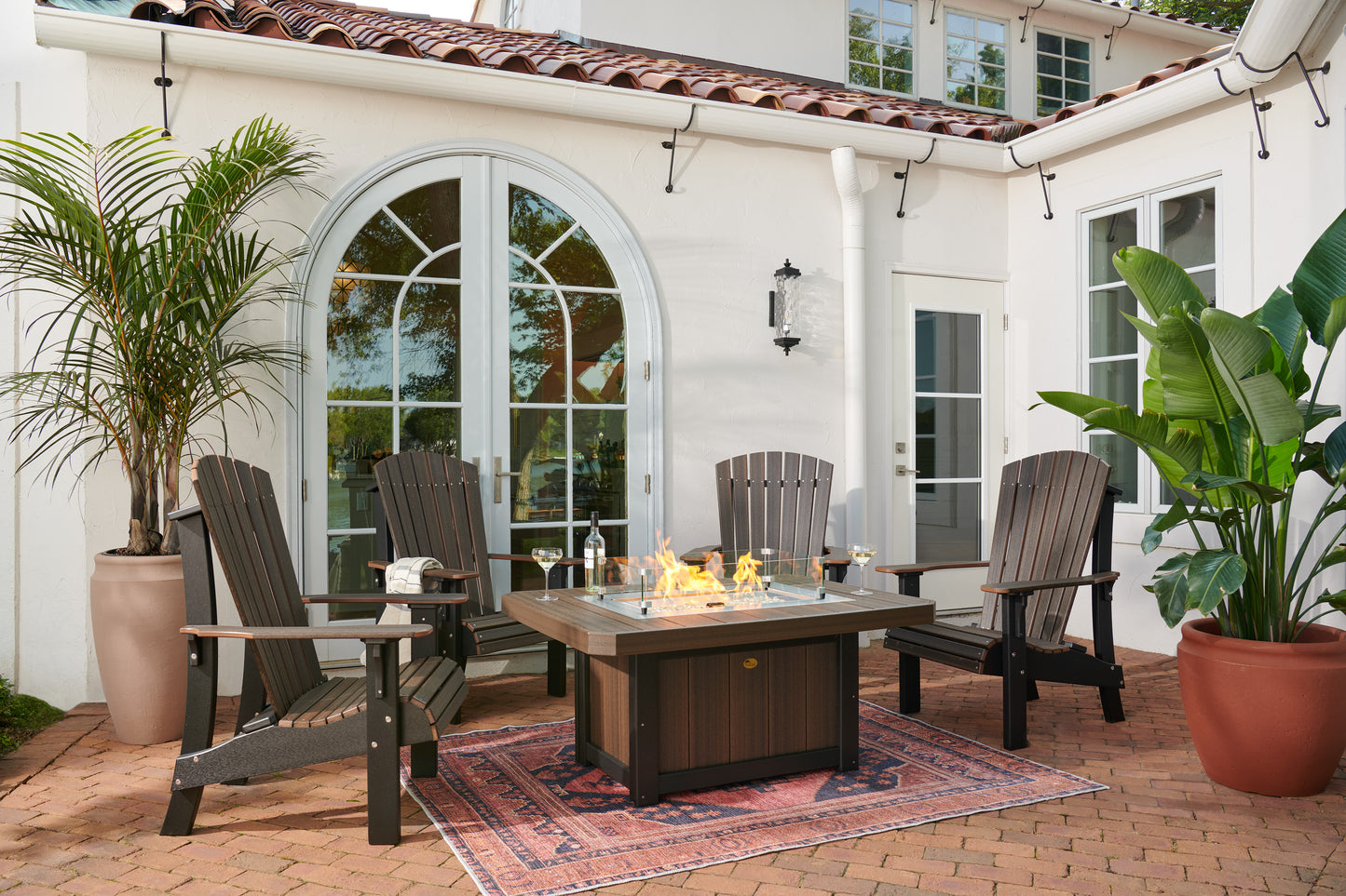 LuxCraft Recycled Plastic Lumin 51" Rectangular Fire Pit - LEAD TIME TO SHIP 3 TO 4 WEEKS