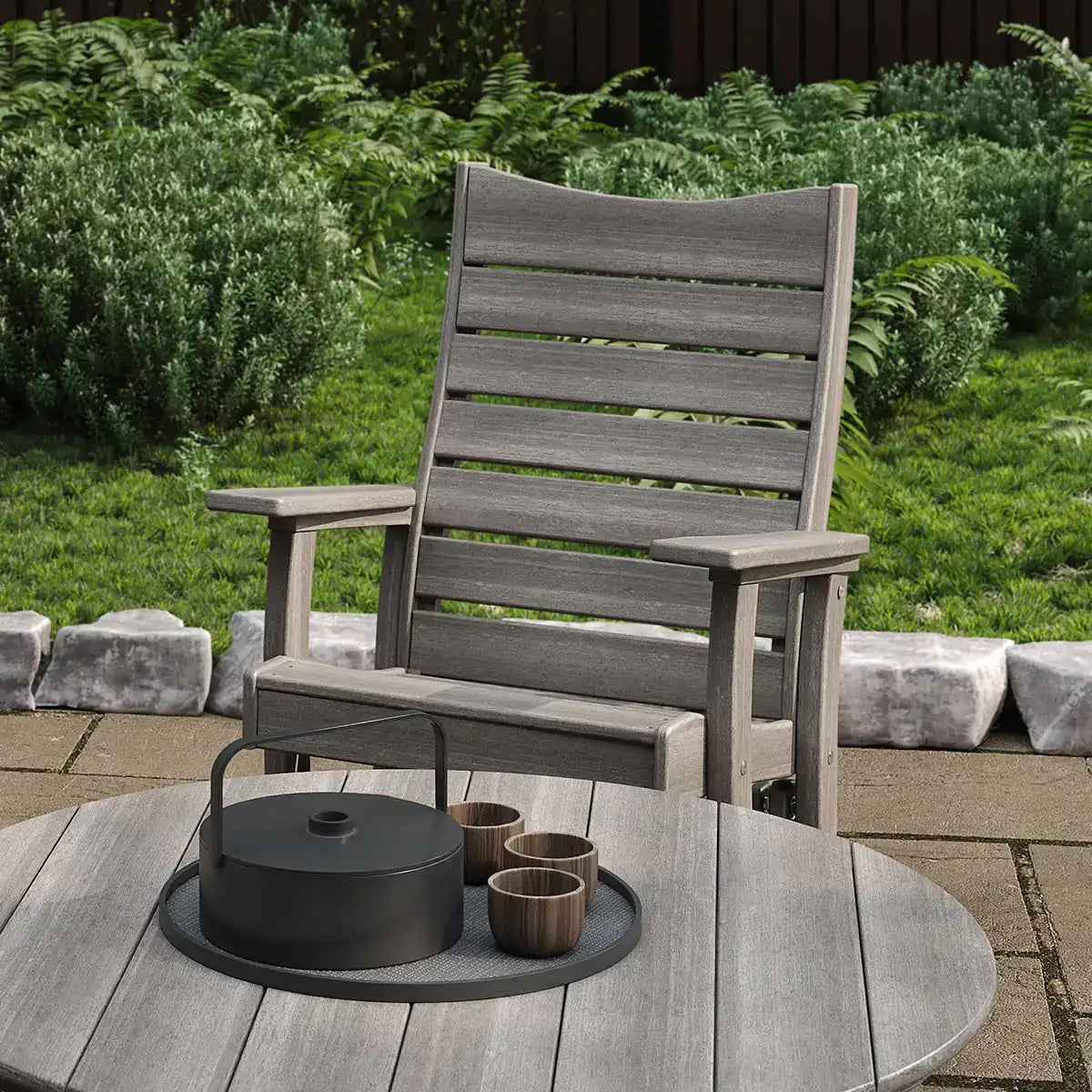 LuxCraft Recycled Plastic 2' Contour Glider - LEAD TIME TO SHIP 7 BUSINESS DAYS OR LESS