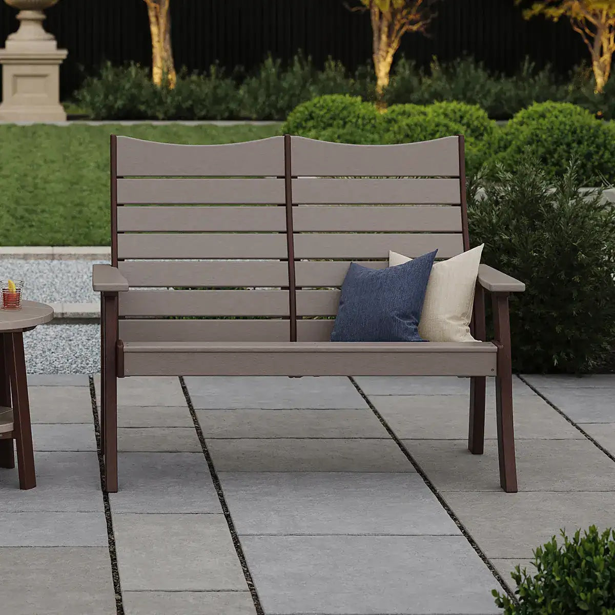 LuxCraft Recycled Plastic 4' Contour Bench - LEAD TIME TO SHIP 7 BUSINESS DAYS OR LESS