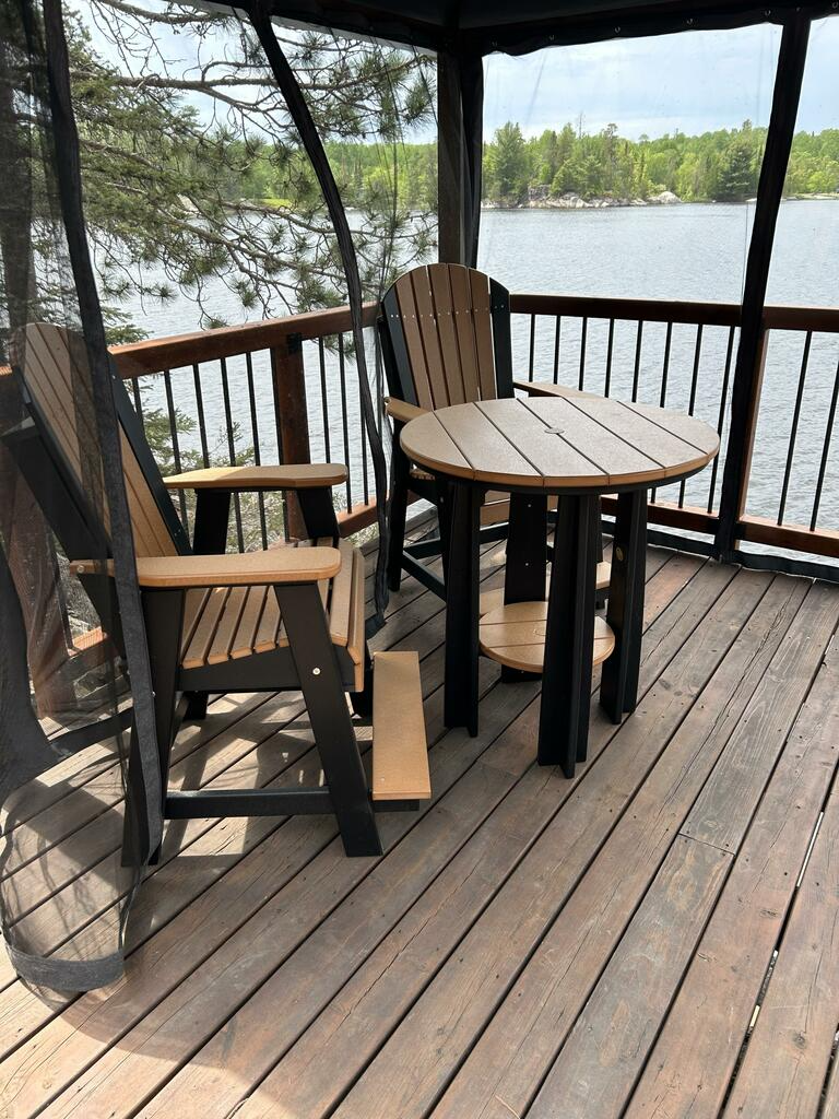 LuxCraft Recycled Plastic Counter Height Adirondack Balcony Table Set  - LEAD TIME TO SHIP 7 BUSINESS DAYS OR LESS