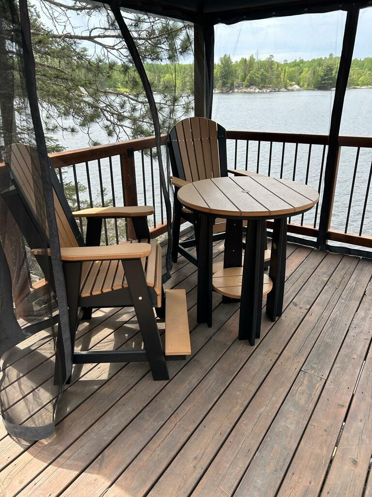 LuxCraft Recycled Plastic Counter Height Adirondack Balcony Table Set  - LEAD TIME TO SHIP 10 to 12 BUSINESS DAYS