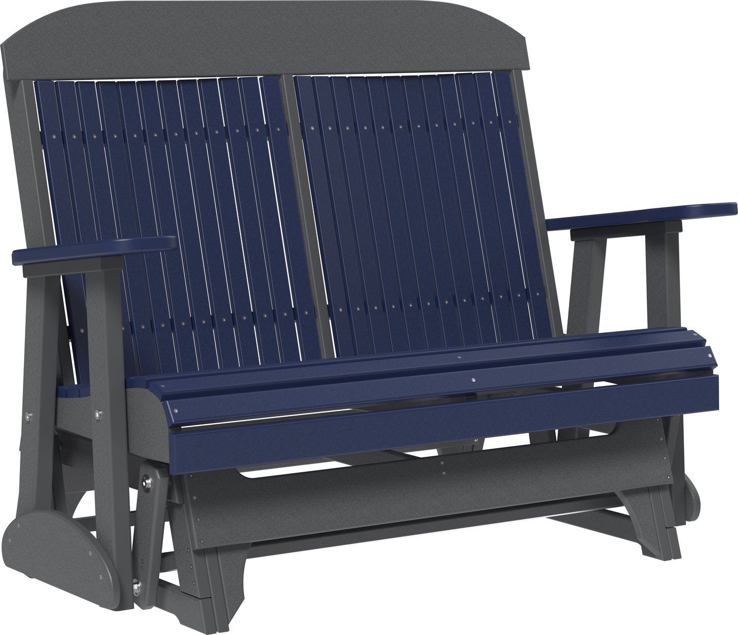 LuxCraft Classic Highback 4ft. Recycled Plastic Patio Glider  - LEAD TIME TO SHIP 7 BUSINESS DAYS OR LESS