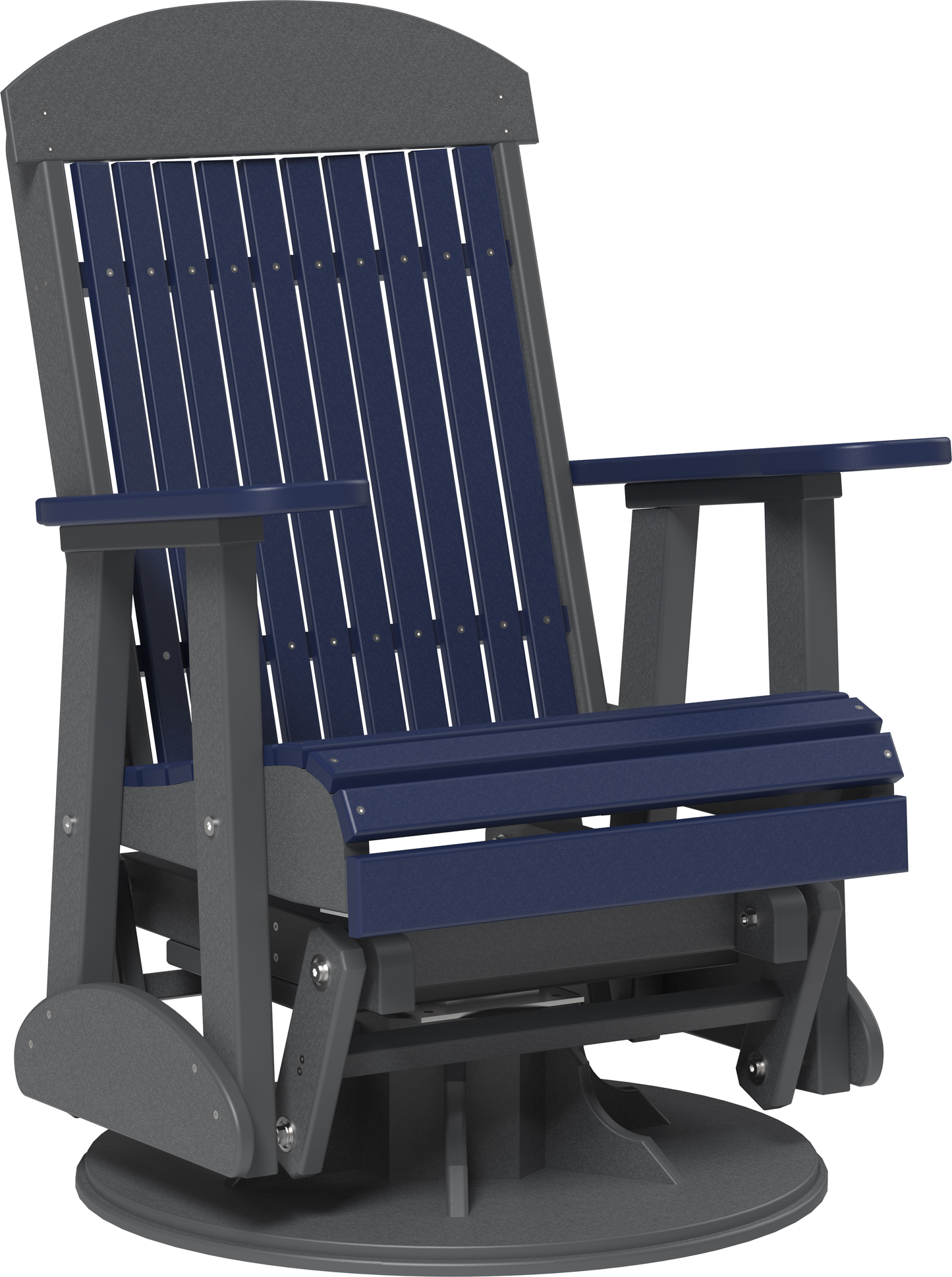 LuxCraft Classic Highback Recycled Plastic 2ft Swivel Glider Chair - LEAD TIME TO SHIP 7 BUSINESS DAYS OR LESS