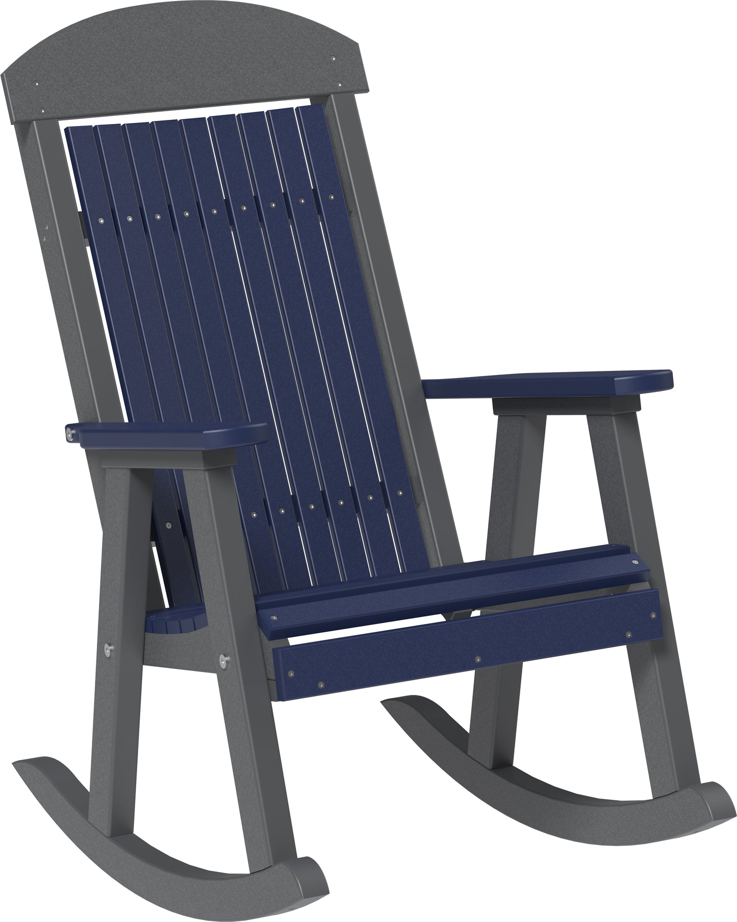LuxCraft Classic Highback Recycled Plastic Rocking Chair  - LEAD TIME TO SHIP 7 BUSINESS DAYS OR LESS
