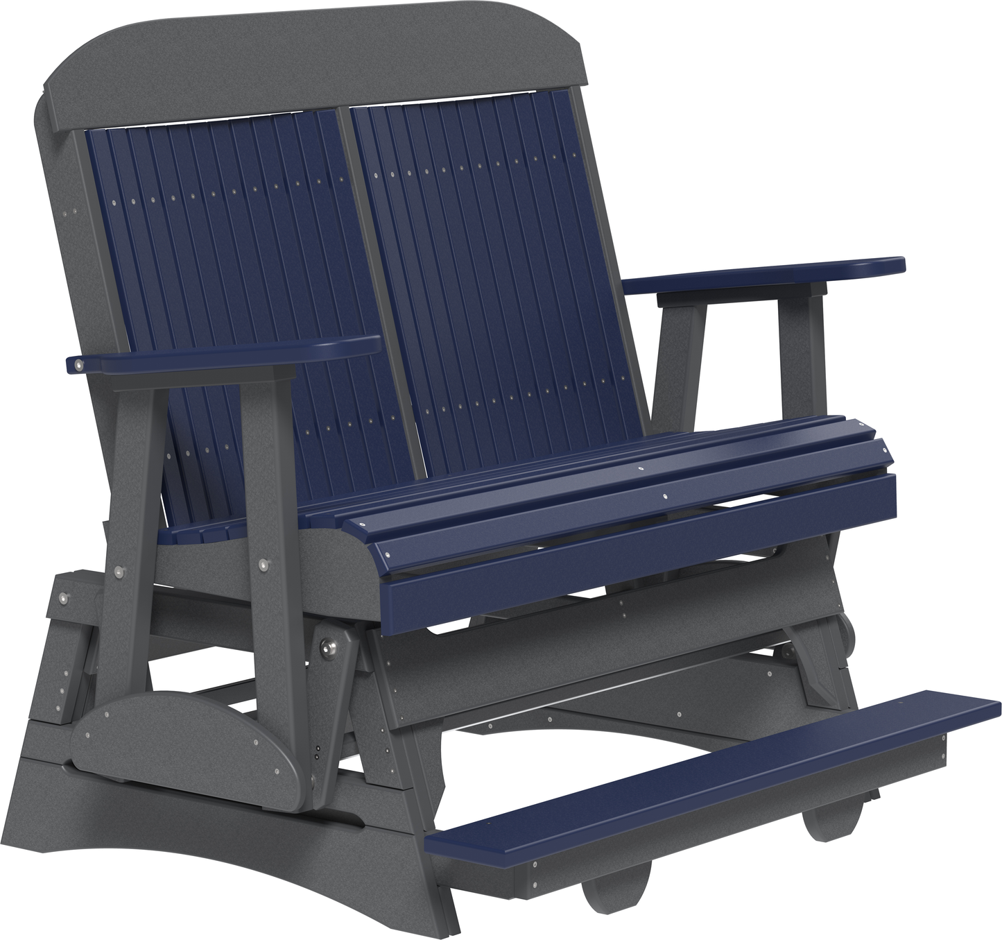 LuxCraft Counter Height Recycled Plastic 4' Classic Balcony Glider  - LEAD TIME TO SHIP 7 BUSINESS DAYS OR LESS