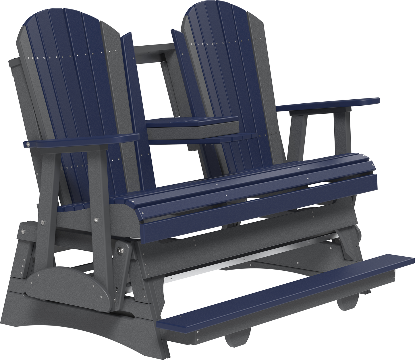 LuxCraft Counter Height Recycled Plastic 5' Adirondack Balcony Glider  - LEAD TIME TO SHIP 7 BUSINESS DAYS OR LESS