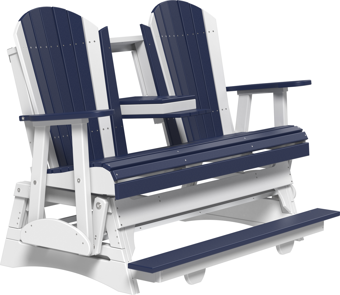 LuxCraft Counter Height Recycled Plastic 5' Adirondack Balcony Glider  - LEAD TIME TO SHIP 7 BUSINESS DAYS OR LESS