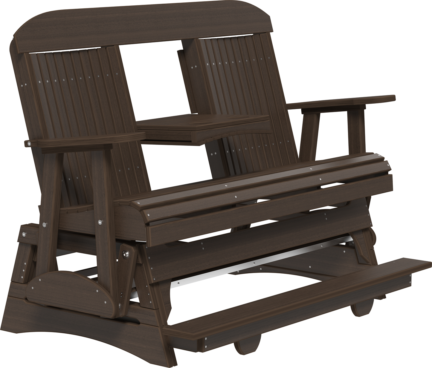 LuxCraft Counter Height Recycled Plastic 5' Classic Balcony Glider  - LEAD TIME TO SHIP 7 BUSINESS DAYS OR LESS