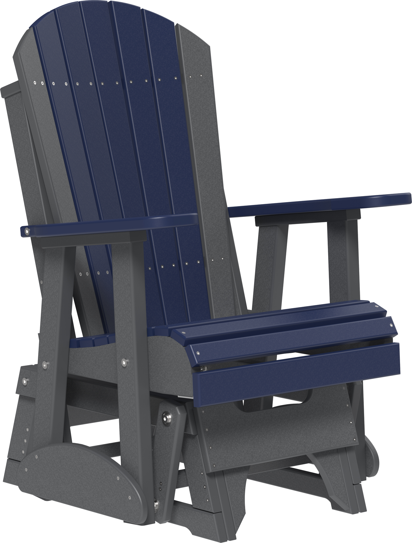 LuxCraft Recycled Plastic 2' Adirondack Glider Chair  - LEAD TIME TO SHIP 10 BUSINESS DAYS OR LESS