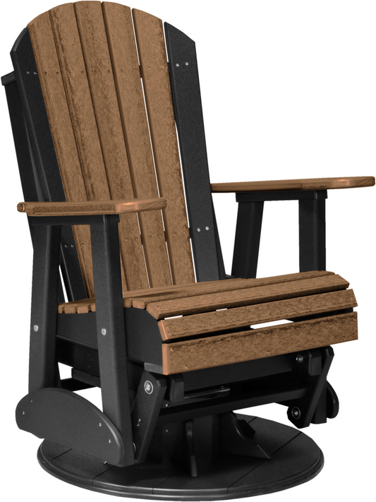 LuxCraft Recycled Plastic 2' Adirondack Swivel Glider Chair  - LEAD TIME TO SHIP 7 BUSINESS DAYS OR LESS