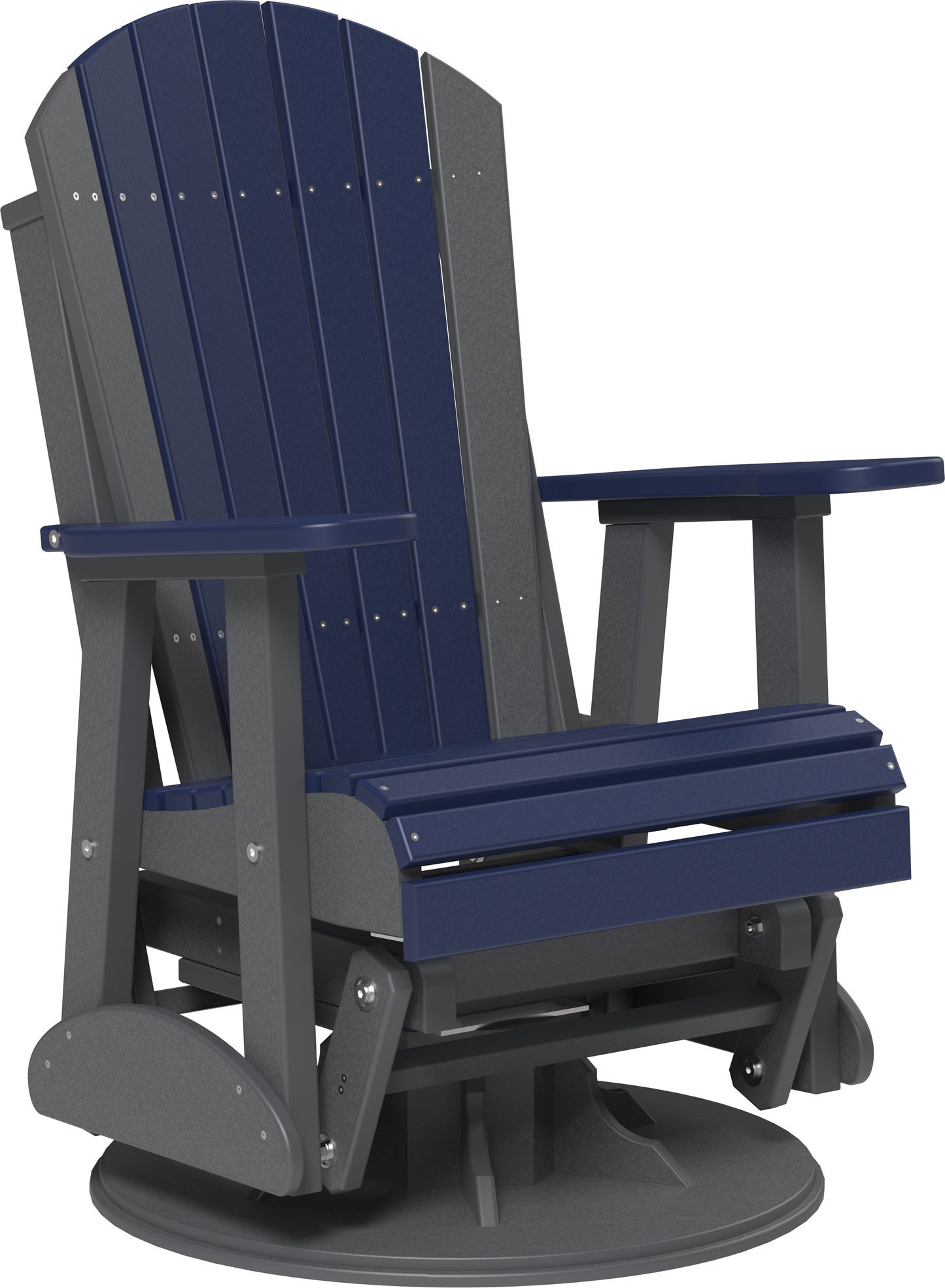 LuxCraft Recycled Plastic 2' Adirondack Swivel Glider Chair  - LEAD TIME TO SHIP 7 BUSINESS DAYS OR LESS