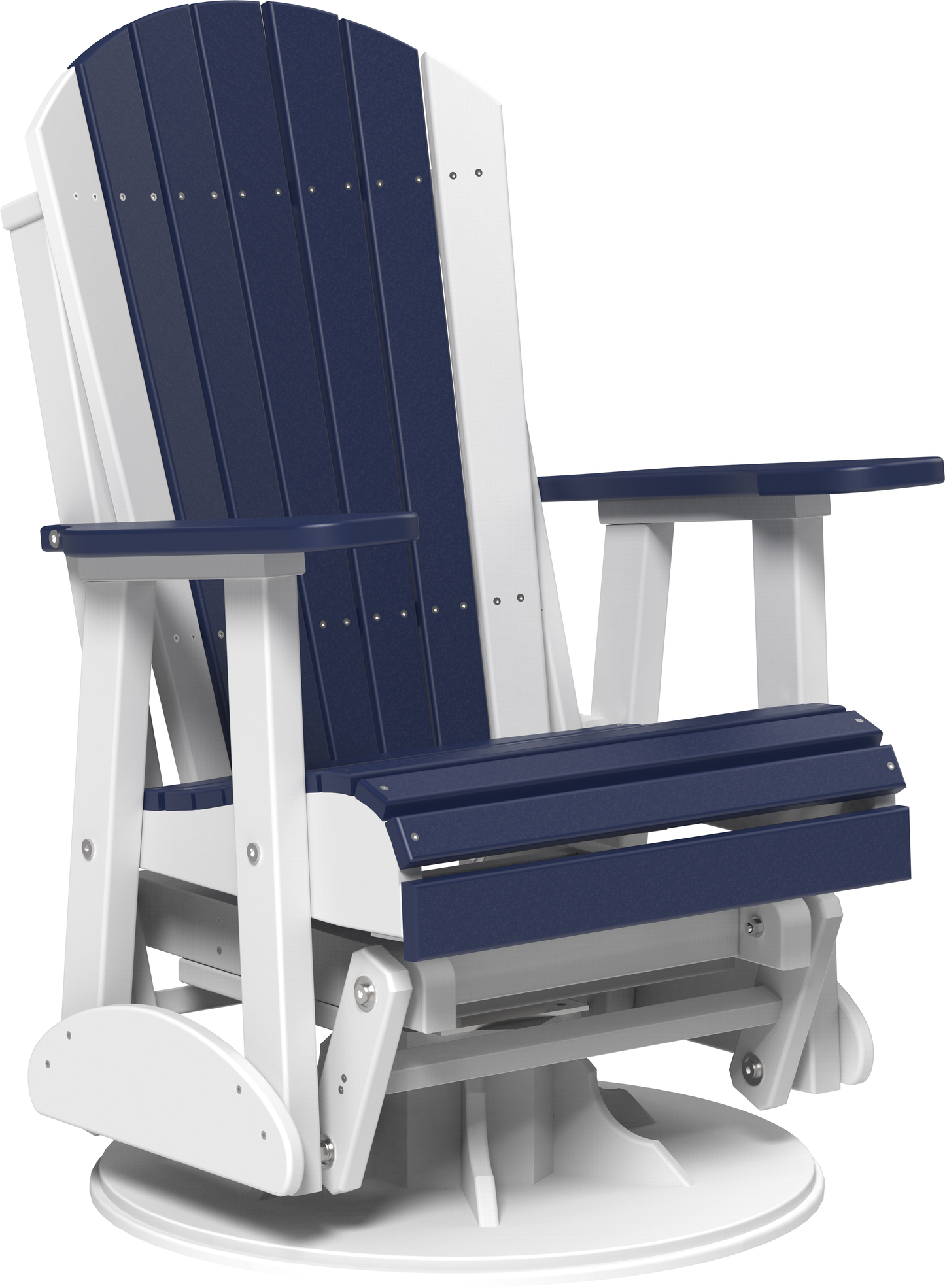 LuxCraft Recycled Plastic 2' Adirondack Swivel Glider Chair  - LEAD TIME TO SHIP 7 BUSINESS DAYS OR LESS