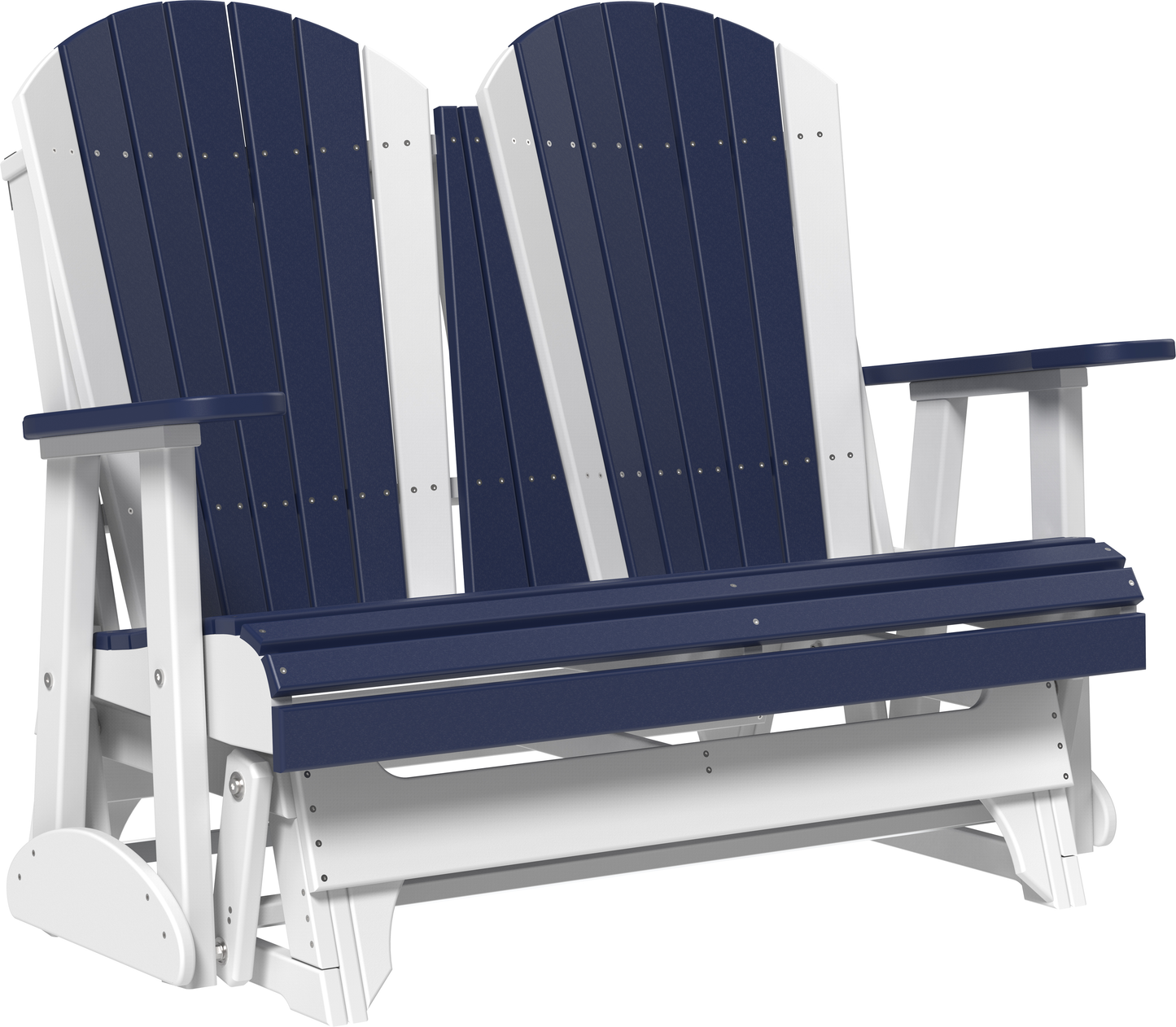 LuxCraft Recycled Plastic 4' Adirondack Glider Chair  - LEAD TIME TO SHIP 7 BUSINESS DAYS OR LESS