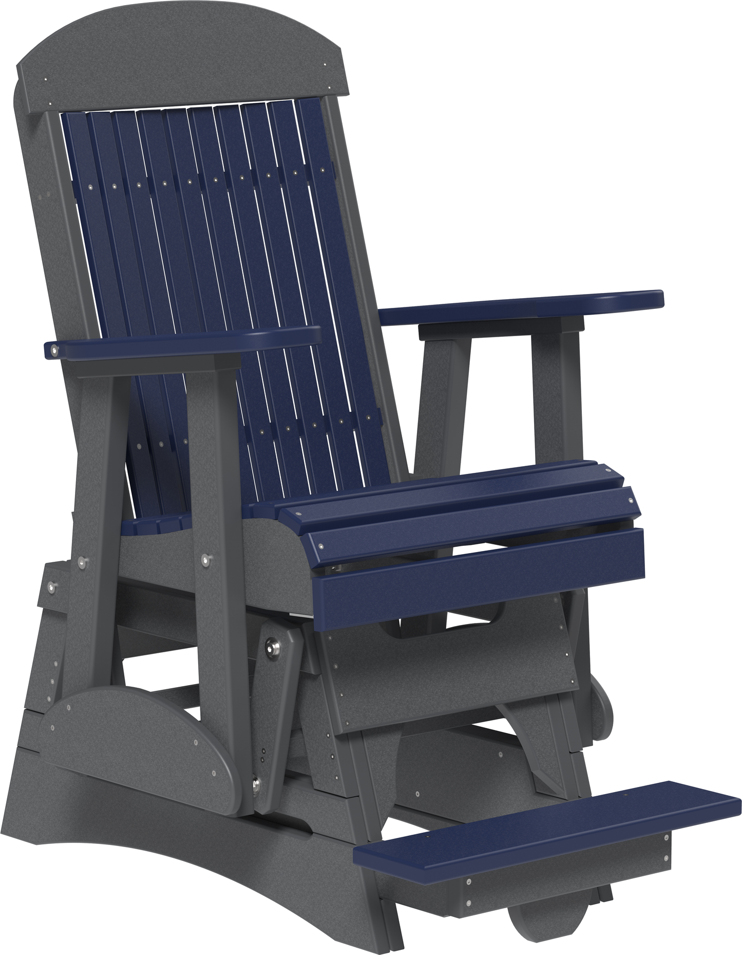 LuxCraft Recycled Plastic Counter Height 2' Classic Highback Balcony Glider  - LEAD TIME TO SHIP 7 BUSINESS DAYS OR LESS