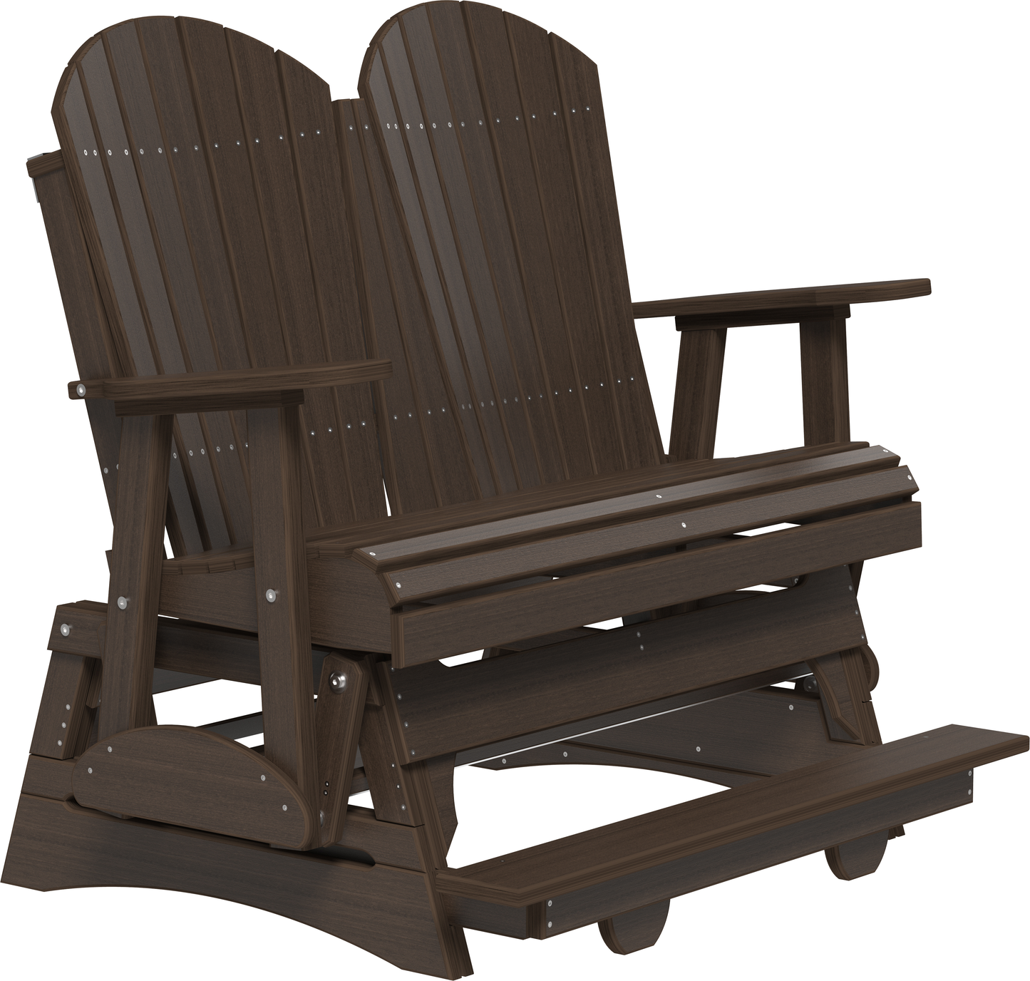 LuxCraft Recycled Plastic Counter Height 4' Adirondack Balcony Glider  - LEAD TIME TO SHIP 7 BUSINESS DAYS OR LESS