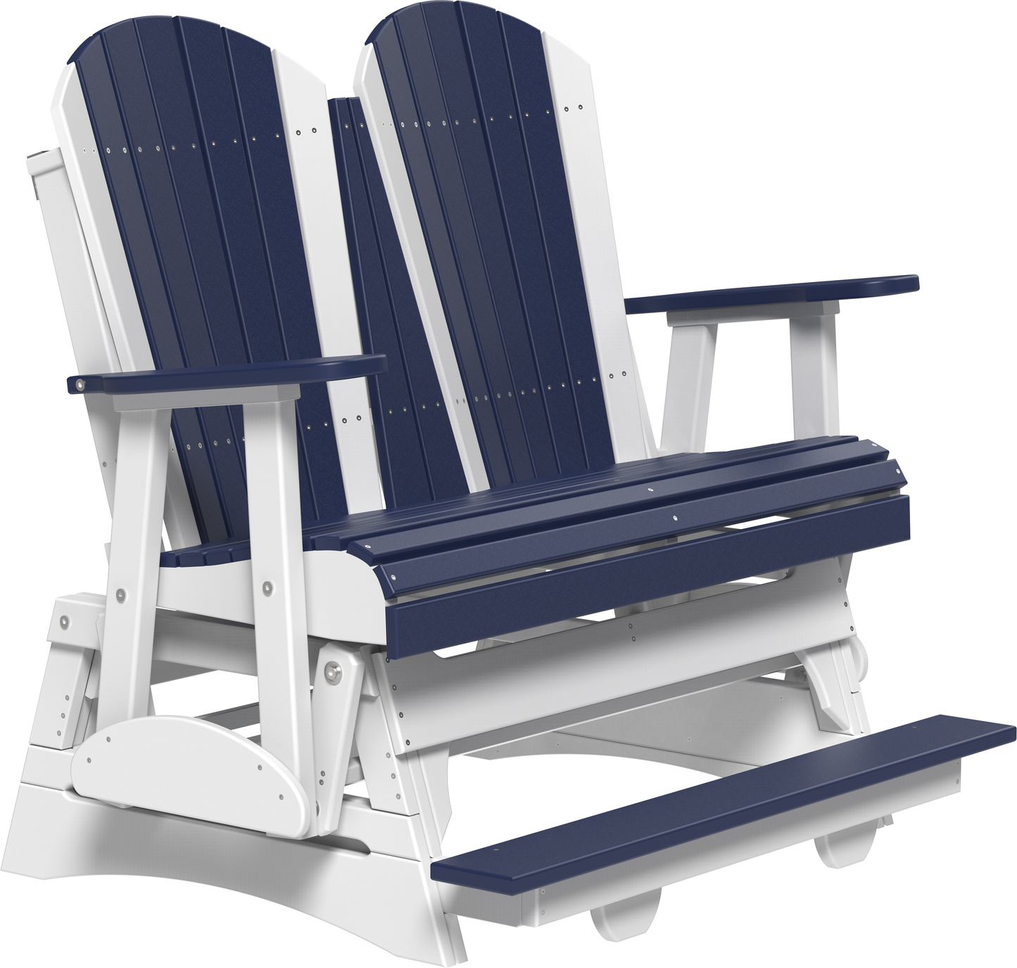 LuxCraft Recycled Plastic Counter Height 4' Adirondack Balcony Glider  - LEAD TIME TO SHIP 7 BUSINESS DAYS OR LESS