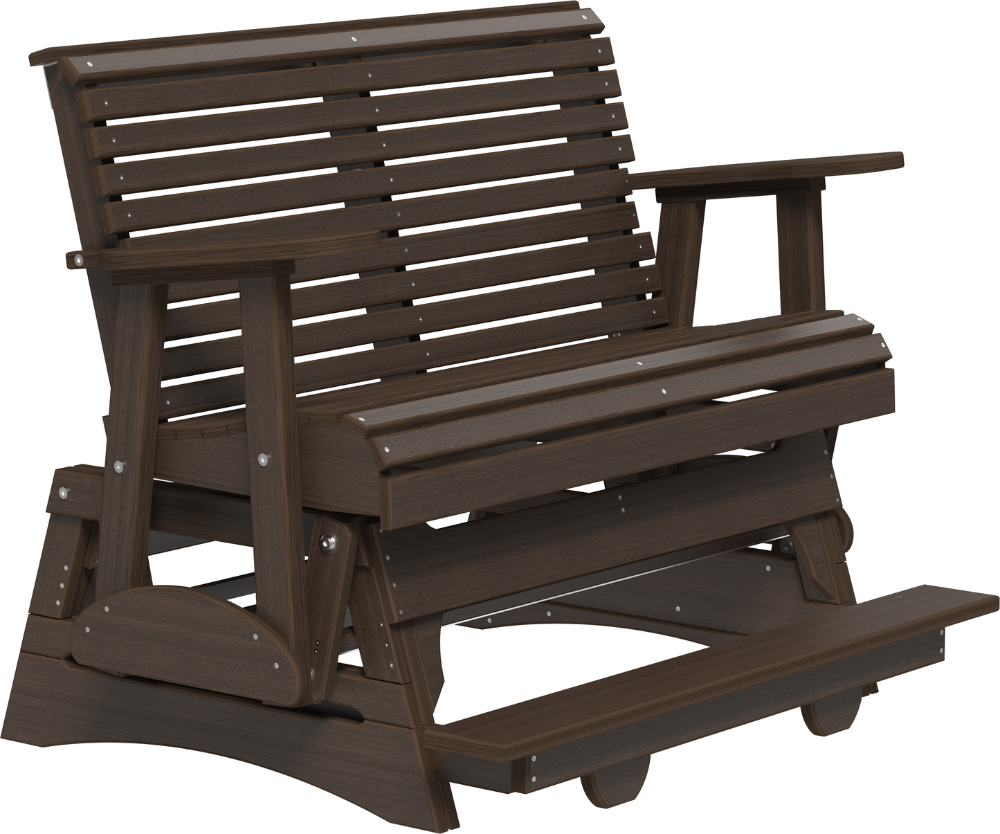 LuxCraft Recycled Plastic Counter Height 4' Plain Balcony Glider  - LEAD TIME TO SHIP 7 BUSINESS DAYS OR LESS