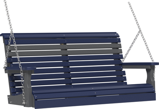 LuxCraft Rollback 4ft. Recycled Plastic Porch Swing - LEAD TIME TO SHIP 7 BUSINESS DAYS OR LESS