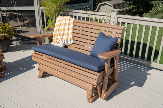 LuxCraft Rollback Recycled Plastic 4ft. Plain Patio Glider - LEAD TIME TO SHIP 7 BUSINESS DAYS OR LESS