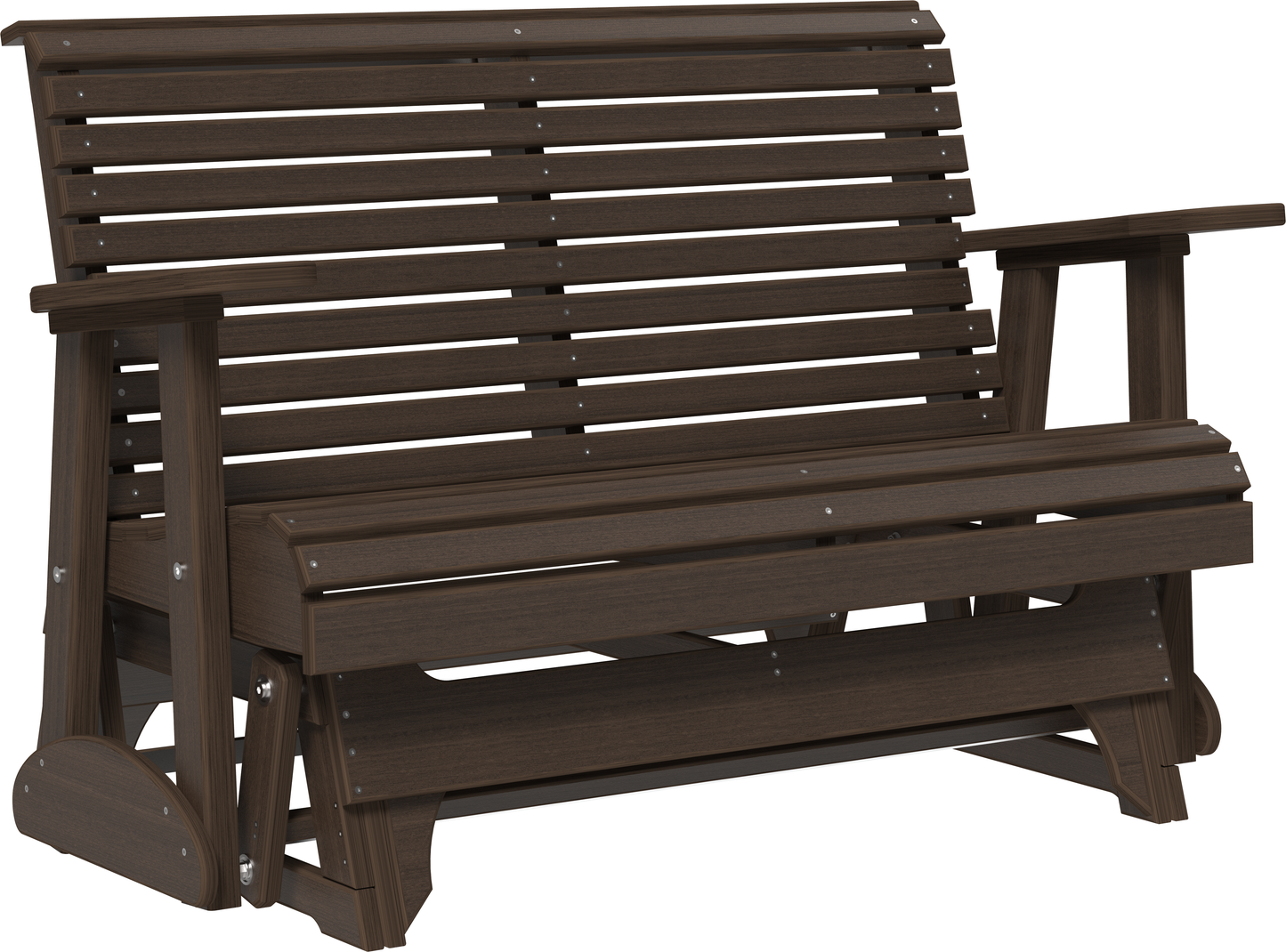 LuxCraft Rollback Recycled Plastic 4ft. Plain Patio Glider - LEAD TIME TO SHIP 7 BUSINESS DAYS OR LESS