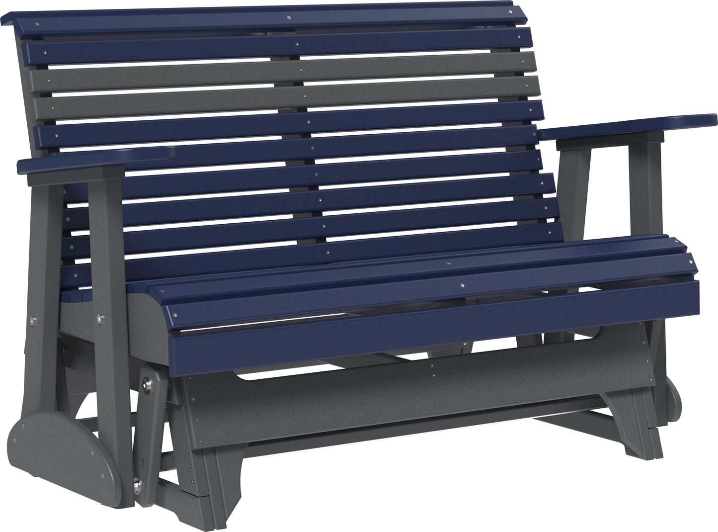 LuxCraft Rollback Recycled Plastic 4ft. Plain Patio Glider - LEAD TIME TO SHIP 7 BUSINESS DAYS OR LESS