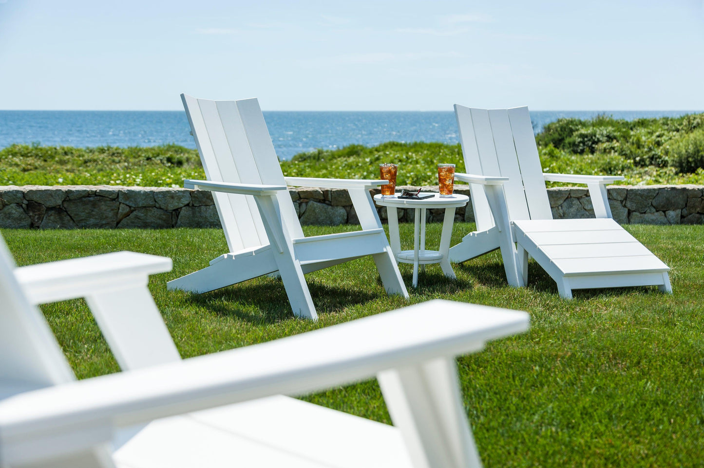 Seaside Casual Recycled Plastic MAD Foot Stool - LEAD TIME TO SHIP 2 TO 4 WEEKS