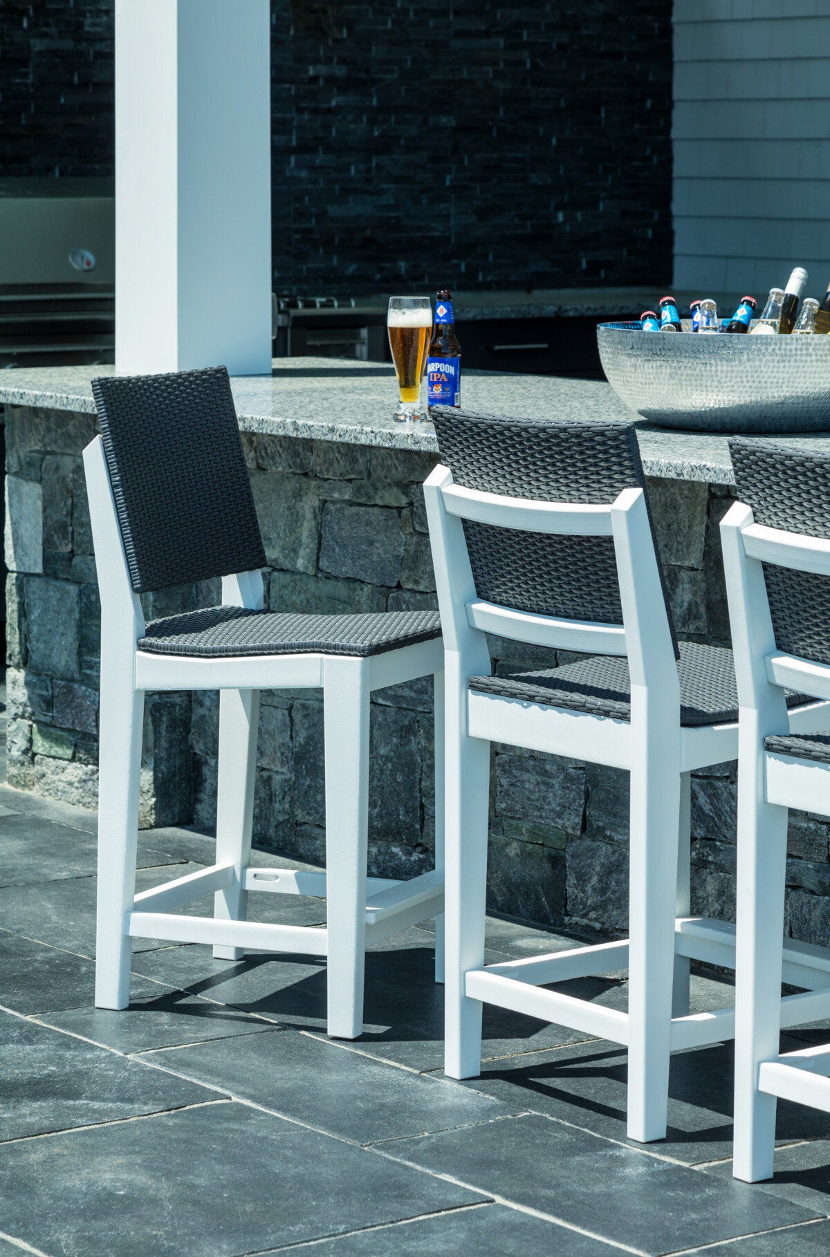 Seaside Casual Recycled Plastic MAD Bar Side Chair (WOVEN) (BAR HEIGHT) - LEAD TIME TO SHIP 2 TO 4 WEEKS Regular price