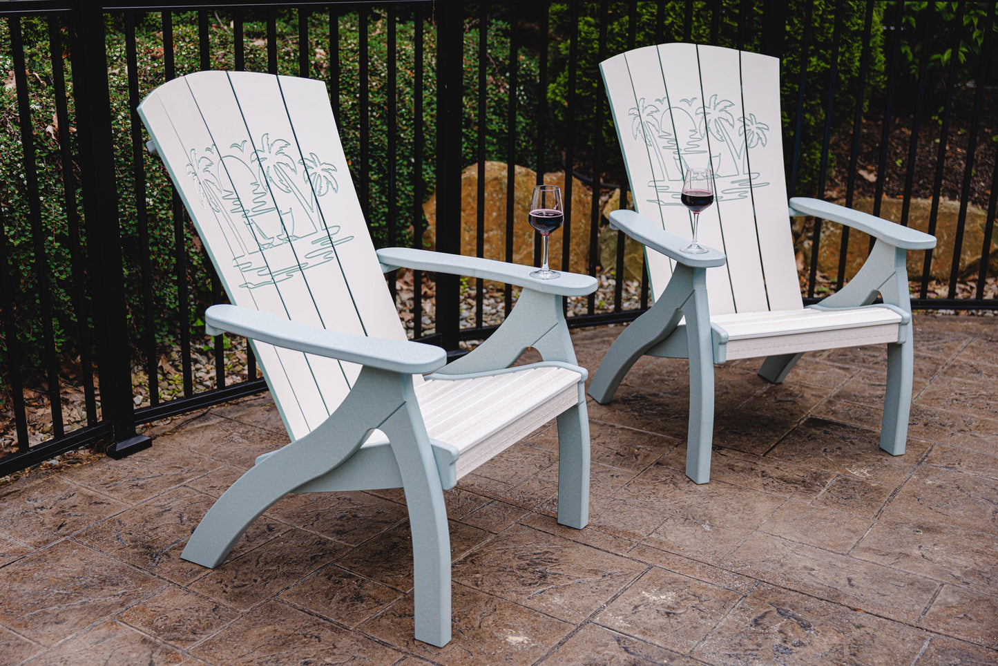 Beaver Dam Outdoor Bayside Sunset Design Mint and Seashell Color Siesta Chair - LEAD TIME TO SHIP 8 WEEKS OR LESS