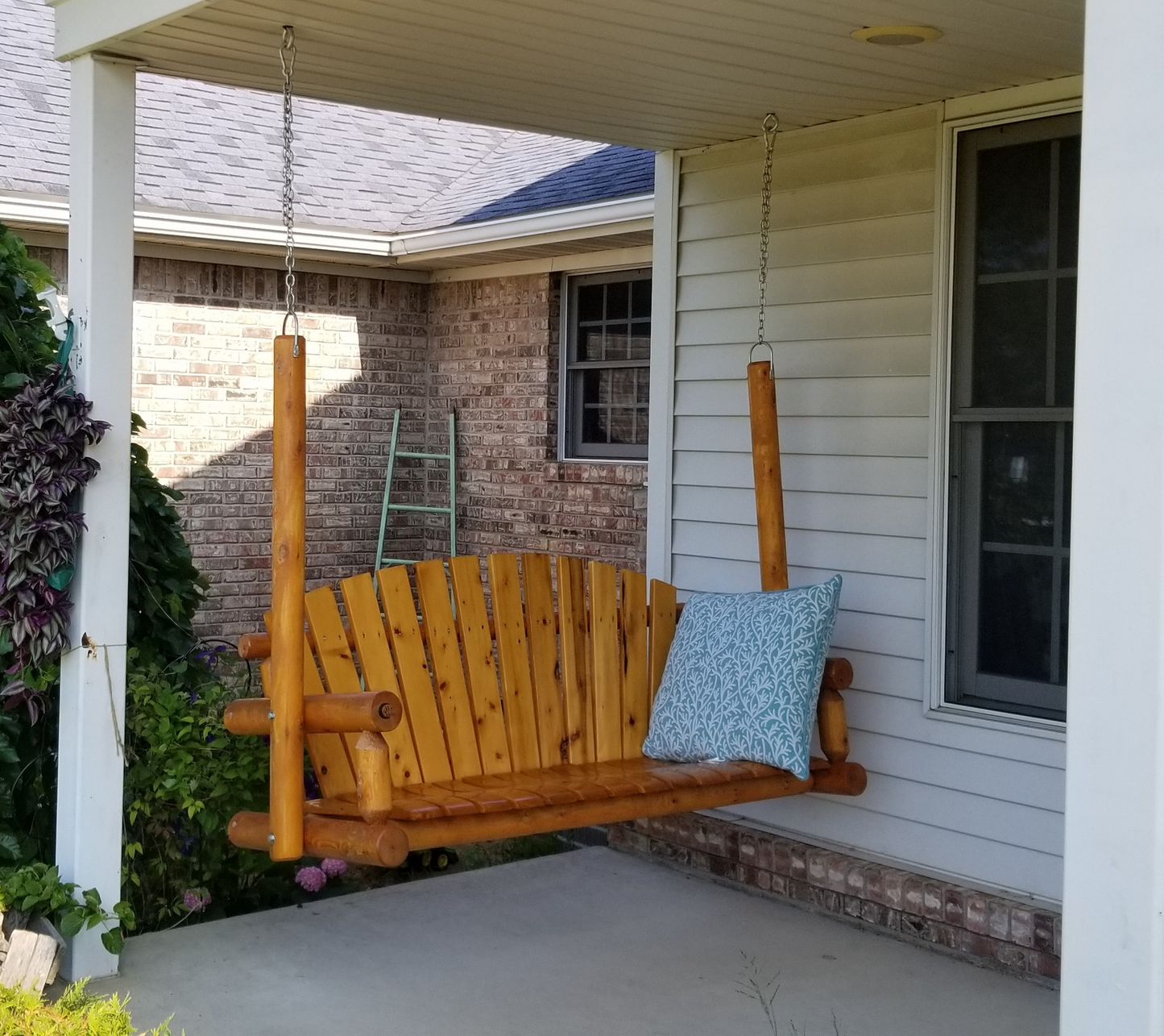 Moon Valley Rustic Outdoor Cedar 5' Porch Swing - LEAD TIME TO SHIP: (UNFINISHED - 2 WEEKS) - (FINISHED - 4 WEEKS)