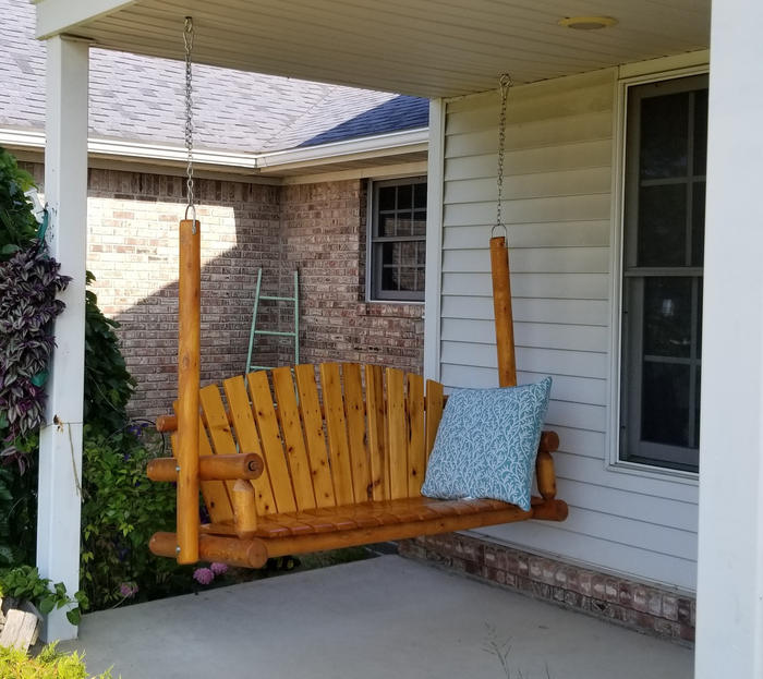 Rustic best sale outdoor swing