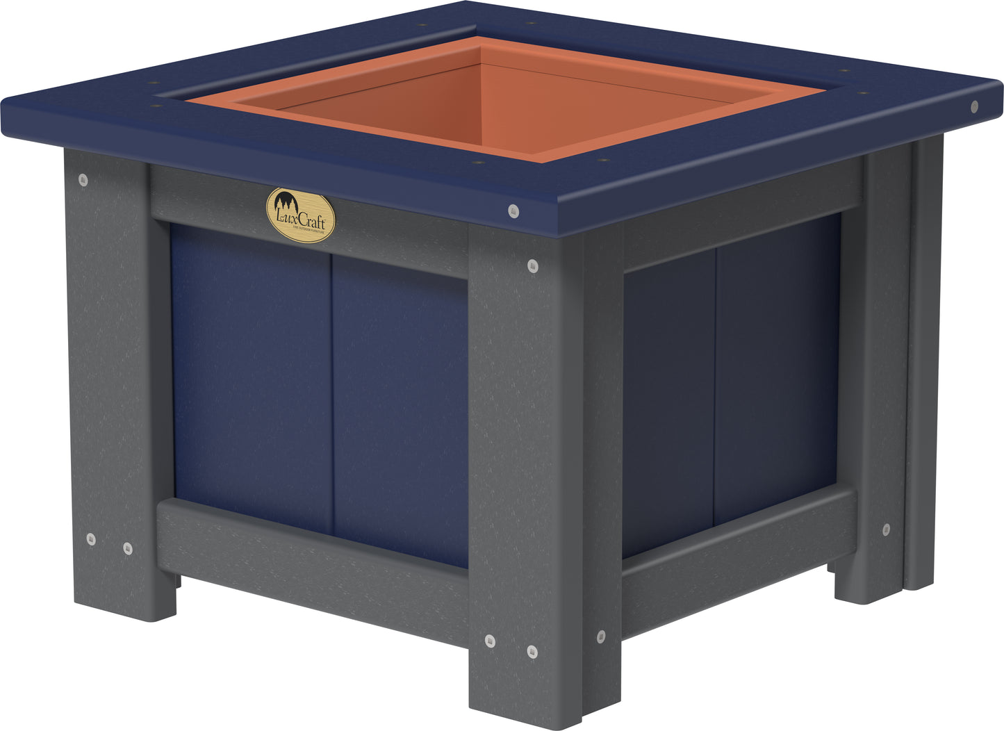LuxCraft Recycled Plastic Classic 15" Square Planter - LEAD TIME TO SHIP 3 TO 4 WEEKS