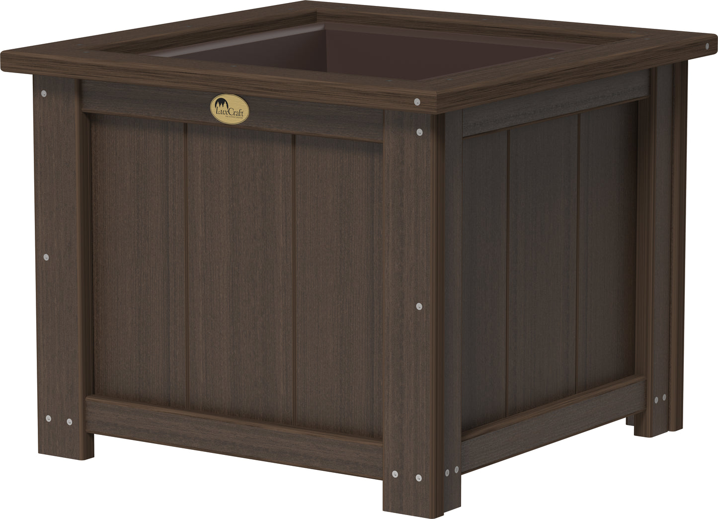 LuxCraft Recycled Plastic Classic 24" Square Planter - LEAD TIME TO SHIP 3 TO 4 WEEKS