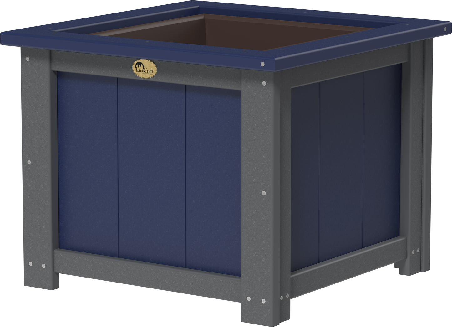 LuxCraft Recycled Plastic Classic 24" Square Planter - LEAD TIME TO SHIP 3 TO 4 WEEKS