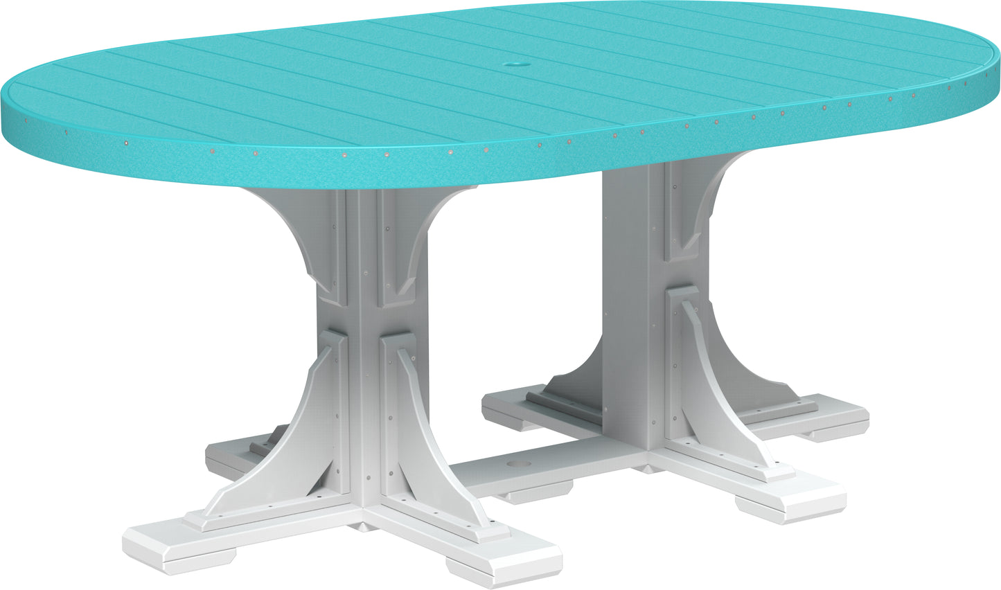 LuxCraft Recycled Plastic 4x6' Oval Table (DINING HEIGHT) - LEAD TIME TO SHIP 3 TO 4 WEEKS