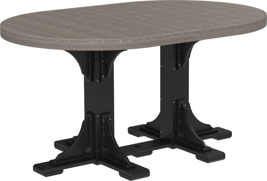 LuxCraft Recycled Plastic 4x6' Oval Table (COUNTER HEIGHT) - LEAD TIME TO SHIP 3 TO 4 WEEKS