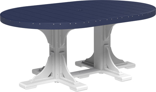 LuxCraft Recycled Plastic 4x6' Oval Table (DINING HEIGHT) - LEAD TIME TO SHIP 3 TO 4 WEEKS