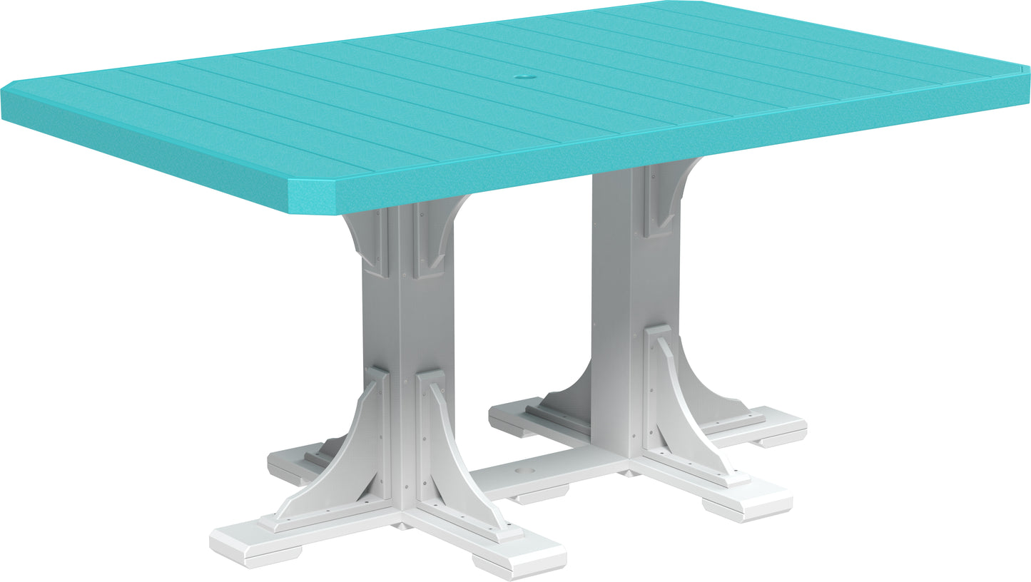 LuxCraft Recycled Plastic 4x6' Rectangular Table (COUNTER HEIGHT) - LEAD TIME TO SHIP 3 TO 4 WEEKS