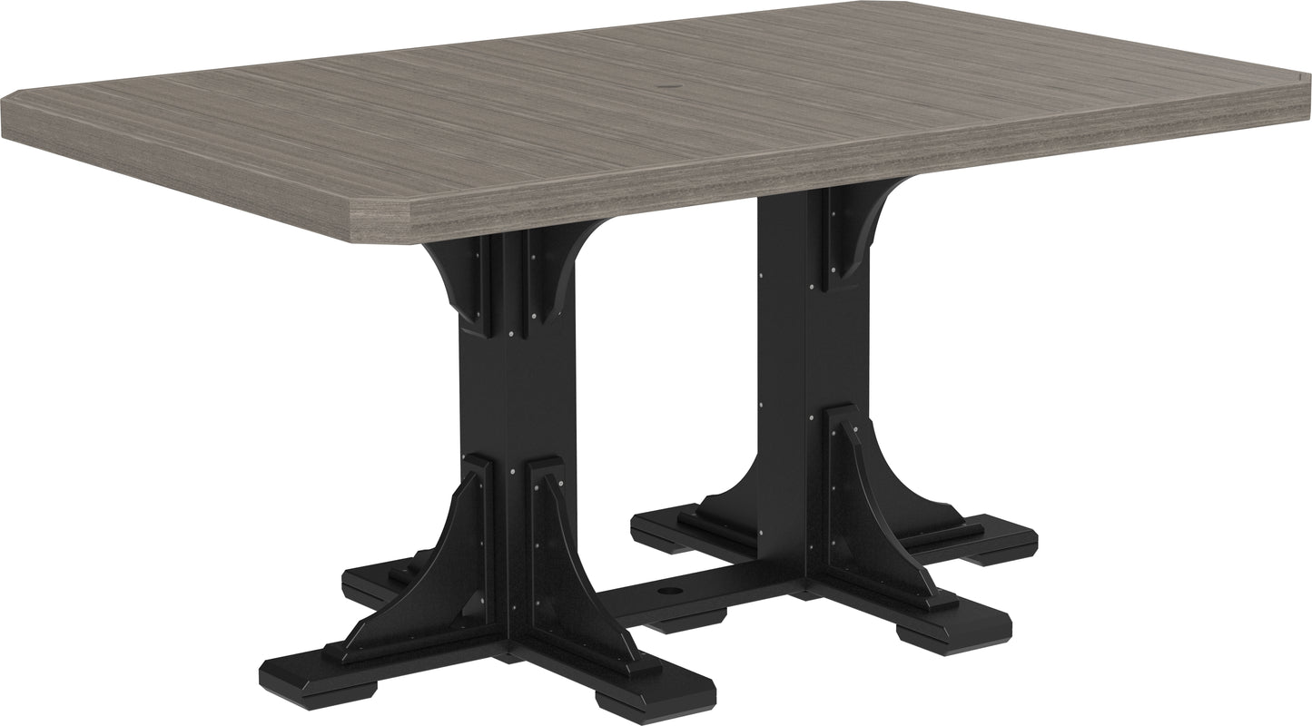 LuxCraft Recycled Plastic 4x6' Rectangular Table (COUNTER HEIGHT) - LEAD TIME TO SHIP 3 TO 4 WEEKS