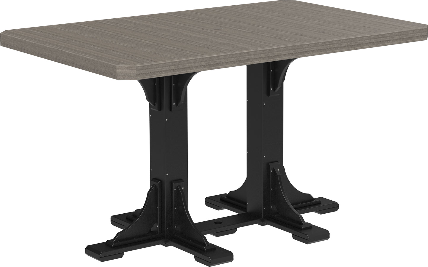 LuxCraft Recycled Plastic 4x6' Rectangular Bar Height Table - LEAD TIME TO SHIP 3 TO 4 WEEKS
