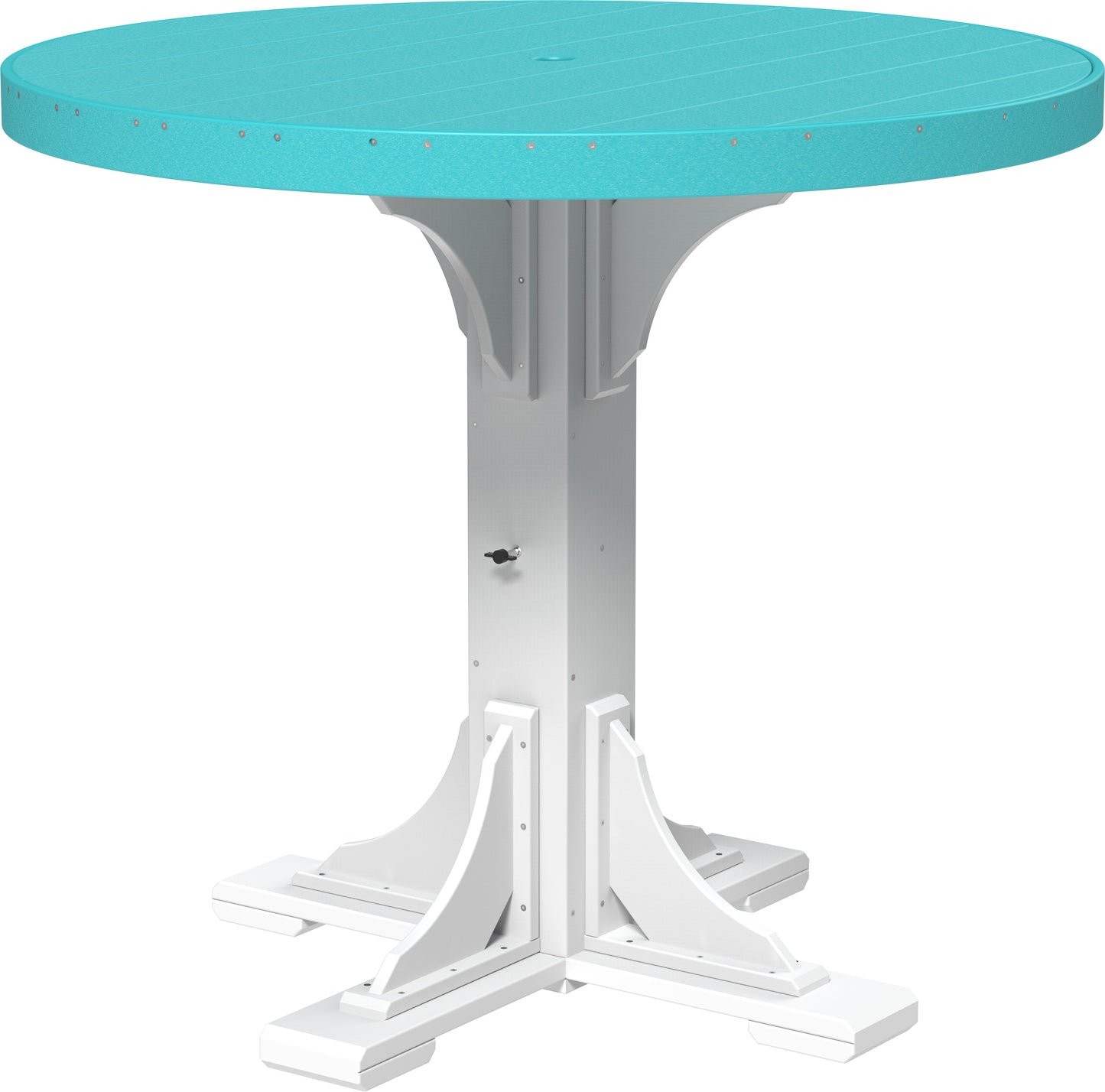 LuxCraft Recycled Plastic 4' Round Table (BAR HEIGHT) - LEAD TIME TO SHIP 3 TO 4 WEEKS