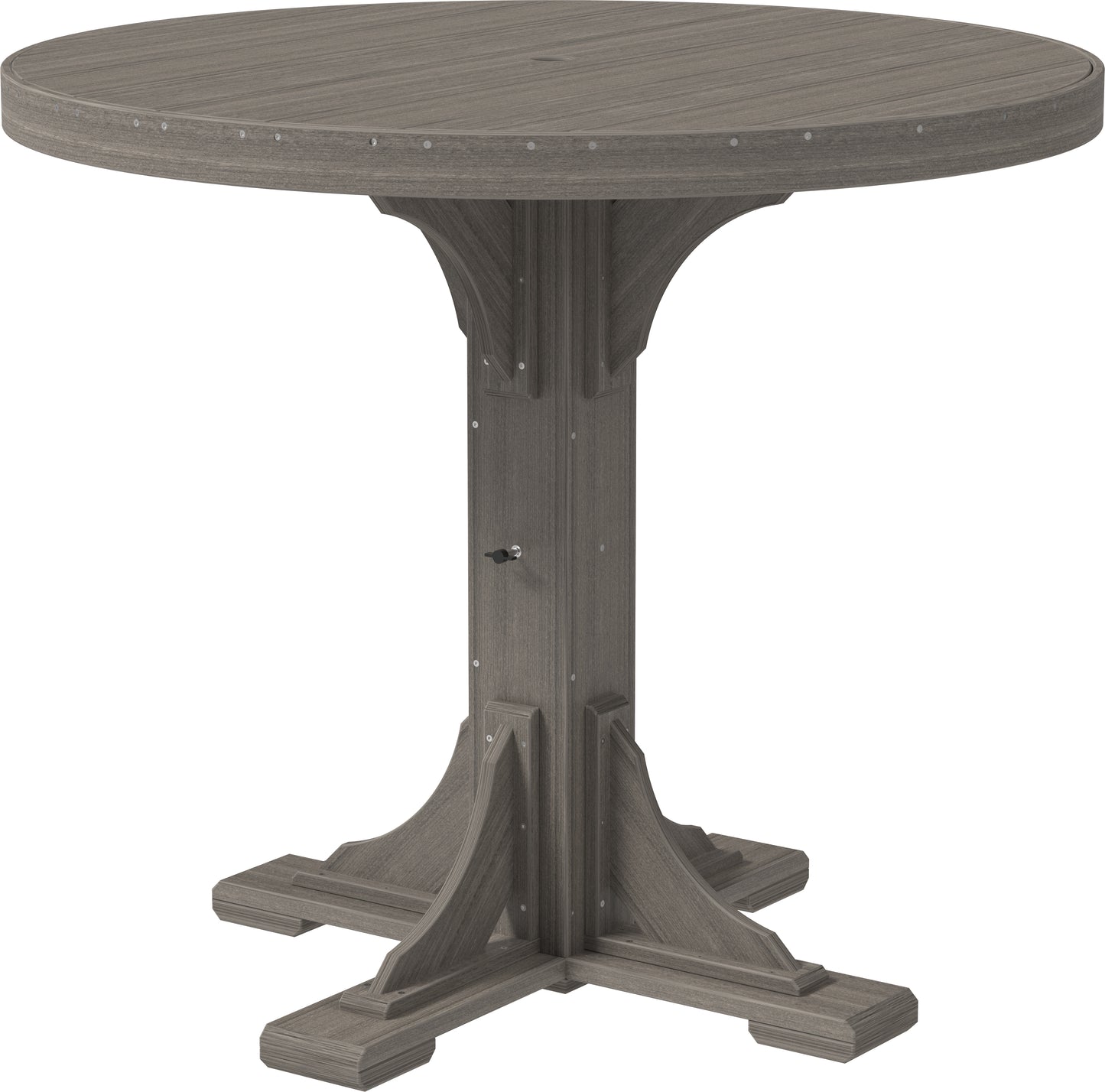 LuxCraft Recycled Plastic 4' Round Table (BAR HEIGHT) - LEAD TIME TO SHIP 3 TO 4 WEEKS