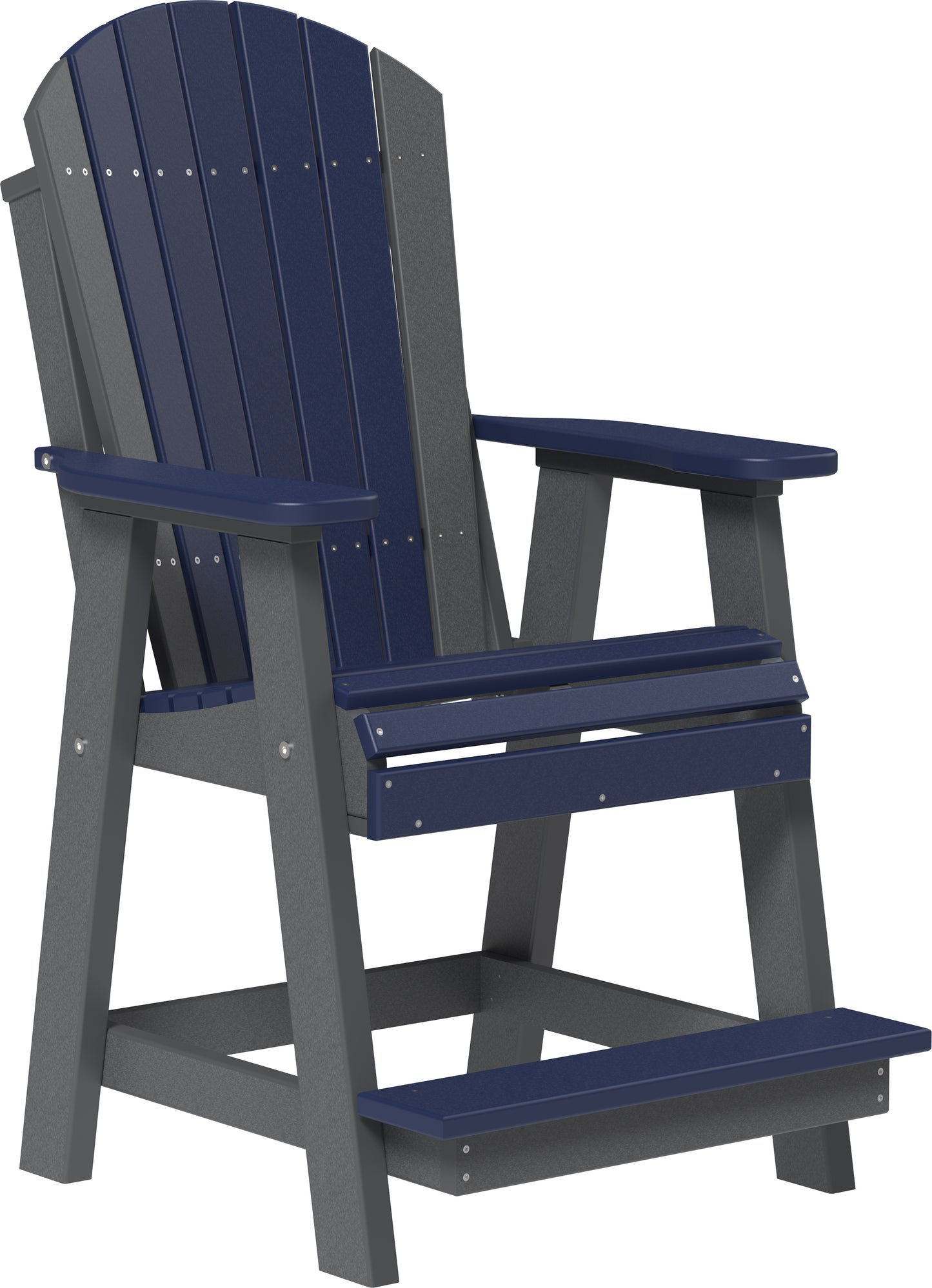 LuxCraft Counter Height Recycled Plastic Adirondack Balcony Chair (COUNTER HEIGHT) - LEAD TIME TO SHIP 7 BUSINESS DAYS OR LESS