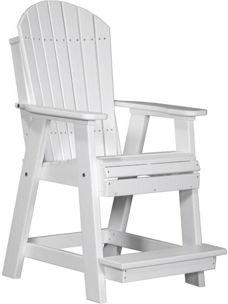 LuxCraft Recycled Plastic Adirondack Balcony Chair Set with 28"H Side Table (Counter Height ) - LEAD TIME TO SHIP 7 BUSINESS DAYS OR LESS