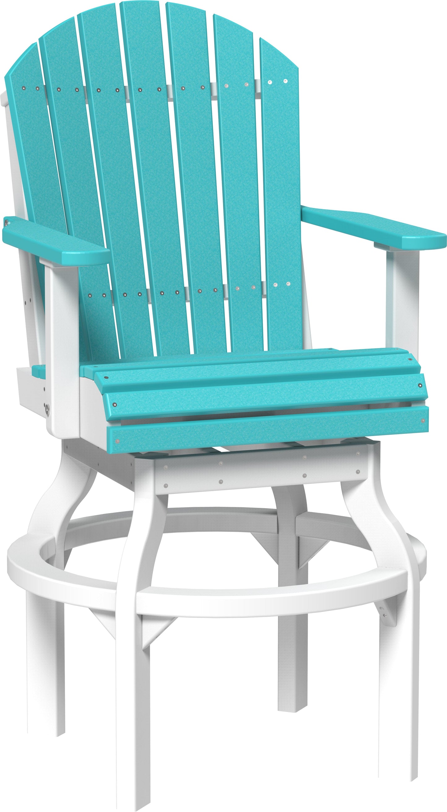 LuxCraft Recycled Plastic Adirondack Swivel Chair (BAR HEIGHT) - LEAD TIME TO SHIP 3 TO 4 WEEKS