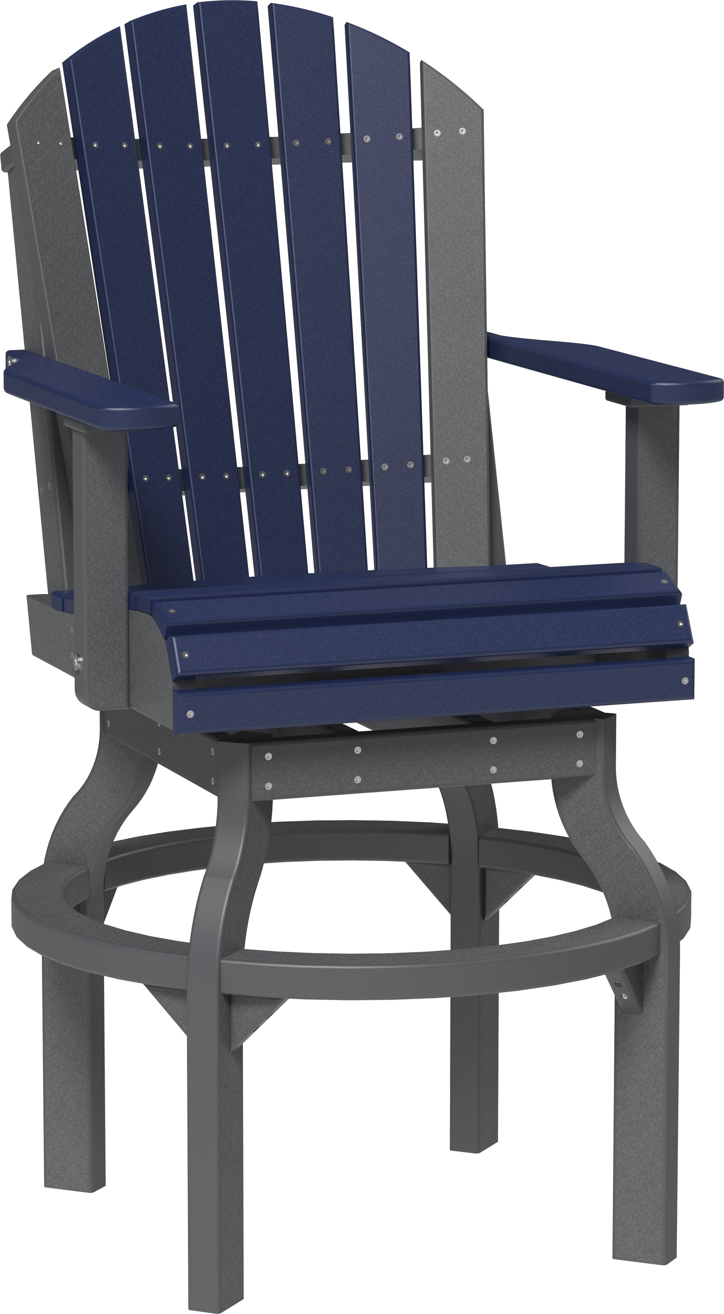 LuxCraft Recycled Plastic Adirondack Swivel Chair (BAR HEIGHT) - LEAD TIME TO SHIP 3 TO 4 WEEKS
